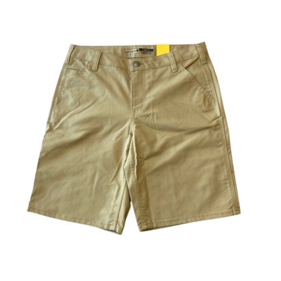 Carhartt Rugged Flex Loose Fit Canvas Work Shorts Women's 10 Dark Khaki NWT - Picture 2 of 9